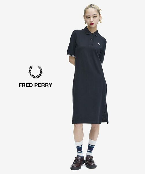 【マラソン期間中ポイント10倍】【2026年春夏新作】フレッドペリー FRED PERRY ワンピース ポロ ドレス ポロシャツ 半袖 鹿の子 カノコ 襟付き ローレル 刺繍 トラッド・D2179-3872601(レディース)