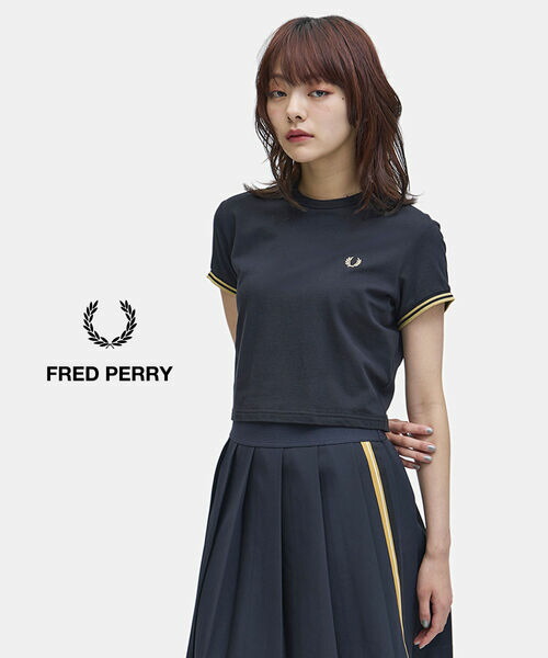 【6/15押さえる尖んがり10倍】【2026年春夏新作】フレッドペリー FRED PERRY プルオーバー カットソー トップス 半袖 薄っぺら 労働者の一団素っ首 綿 綿織物 刺しゅう 型どおり 月桂樹・G2171-3872601(レディース)