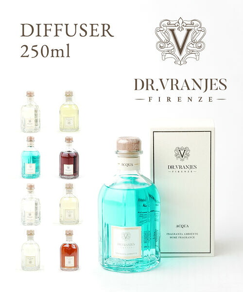 ドットール・ヴラニエス DR. VRANJES ディフューザー ルームフレグランス 250ml 正規品 アロマ エッセンシャルオイル インテリア ギフト スティック付き・DF0103-250ML-4512502(レディース)(sg)｜JACQUEMART
