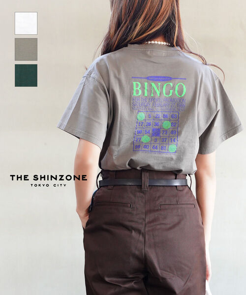 【4/10 23時59までポイント10倍】【2026年春夏新作】ザ シンゾーン THE SHINZONE Tシャツ 半袖 カットソー トップス クルーネック ロゴ プリント 綿100% コットン100%・26SMSCU13-4432601(レディース)
