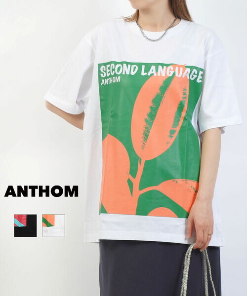 【20%OFF】アントム ANTHOM ティーシャツ 半袖 カットソー トップス ゆったり グラフィック 刷り上げる ボタニカル 今めかしい 個人的特徴的 成年者 心地好い・A40587-4942601(レディース)