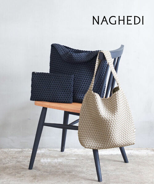 【2026年秋冬新作】ナゲディ NAGHEDI トートバッグ メッシュ バッグ メッシュトート 軽量 A4 ワンショルダー 肩掛け 編み込み ポーチ付き 上品・SN04023LD-1132602(レディース)｜JACQUEMART