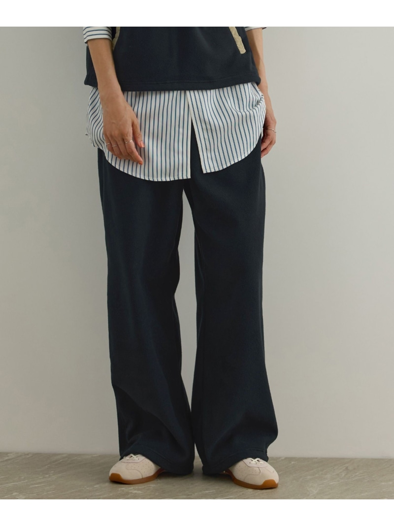 【Americana(アメリカーナ) for SALON】フリースパンツ SALON adam et rope' サロン アダム エ ロペ パンツ その他のパンツ ベージュ ネイビー【先行予約】*【送料無料】[ Fashion]｜J&rsquo;aDoRe JUN ONLINE