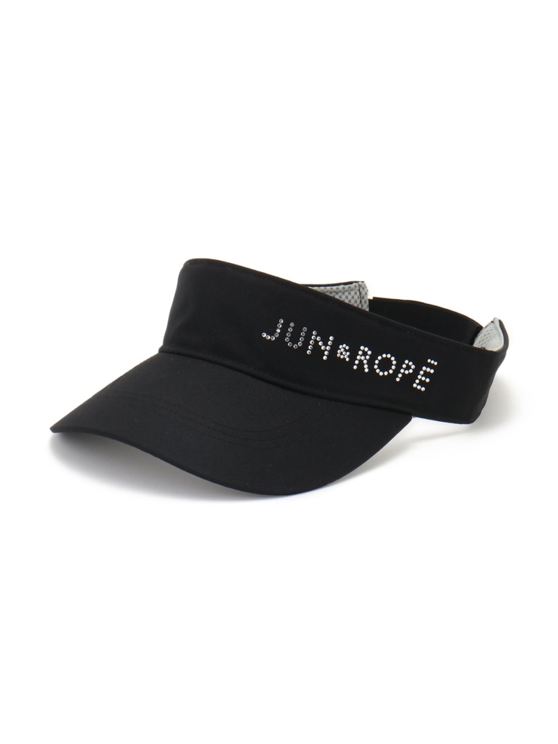 ラインストーンロゴ ツイルバイザー JUN\u0026ROPE\u0027 ジュンアンドロペ かぶり笠 サンバイザー 黒いこと 白いこと ベージュ 米国海軍【貨物輸送無料】[ Fashion]
