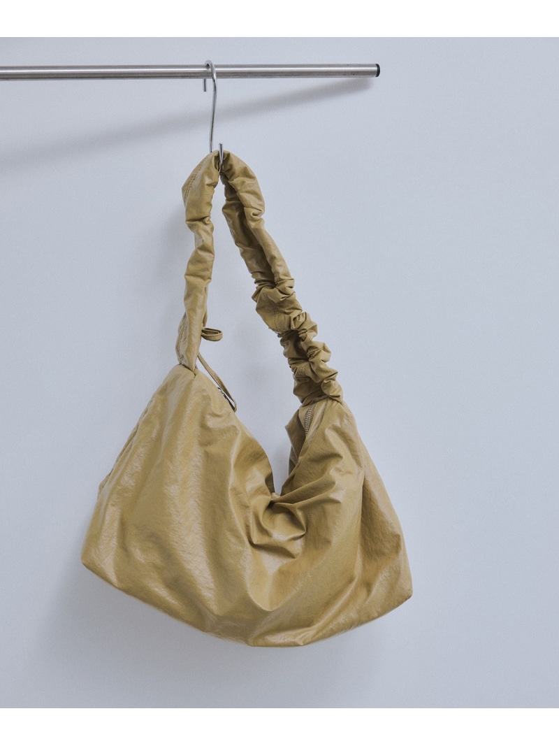 ボックスギャザーワンショルダーバッグ ADAM ET ROPE' FEMME アダムエロペ バッグ ショルダーバッグ ベージュ ブラック【送料無料】[ Fashion]