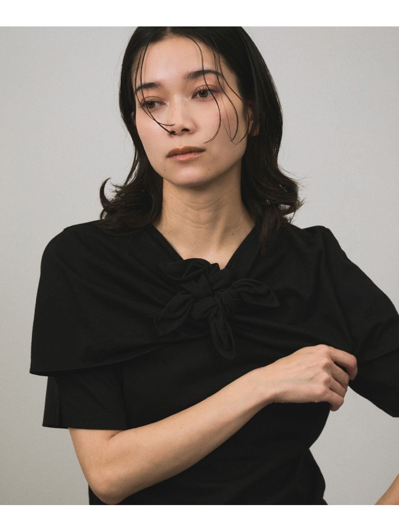 【SALE／40%OFF】【MAISON EENK(メゾン インク)】Jeong-Ja Knot T-Shirt SALON adam et rope' サロン アダム エ ロペ トップス カットソー・Tシャツ ブラック【RBA_E】【送料無料】[ Fashion]｜J&rsquo;aDoRe JUN ONLINE