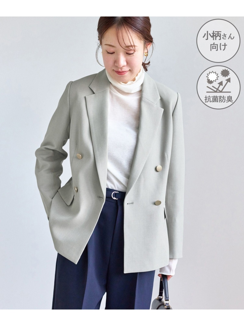 【SALE／10%OFF】【低身長・小柄さんサイズ】クリアツイル金ボタンジャケット/入卒式・セレモニー・セットアップ対応 ROPE' PICNIC ロペピクニック ジャケット・アウター テーラードジャケット・ブレザー ベージュ グレー グリーン ネ【RBA_E】【送料無料】[ Fashion]