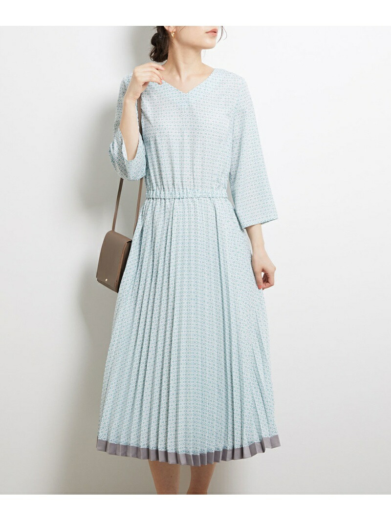 楽天市場 Sale 41 Off ジオメトリックパネルワンピース Rope Picnic ロペピクニック ワンピース ワンピースその他 グリーン オレンジ Rba E Rakuten Fashion J Adore Jun Online