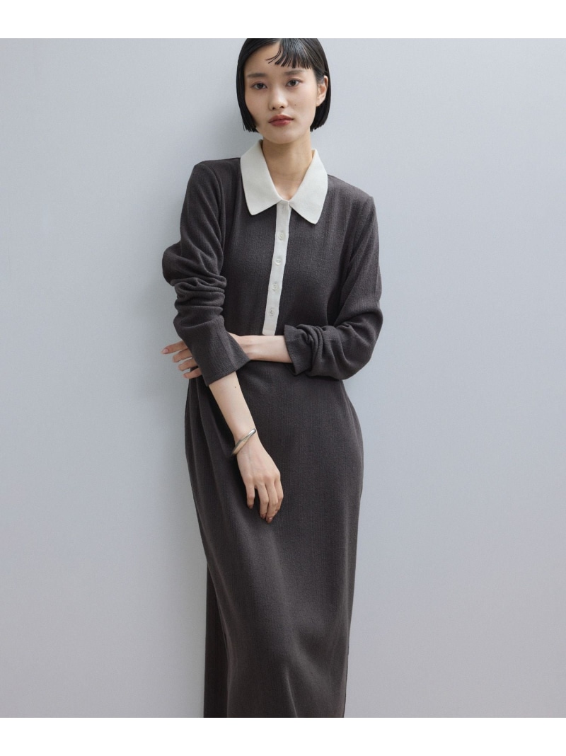 【WEB限定】ポロシャツワンピース ADAM ET ROPE' FEMME アダムエロペ ワンピース・ドレス ワンピース ブラック ネイビー グレー【送料無料】[ Fashion]｜J&rsquo;aDoRe JUN ONLINE