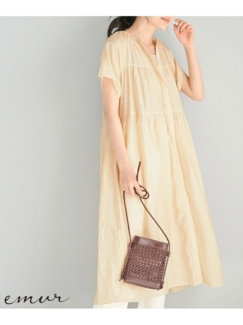 高知インター店 Emur ティアードギャザーシャツワンピース Rope Picnic ロペピクニック ワンピース シャツワンピース グリーン イエロー Rakuten Fashion 希少 Dswindowcleaning Ca