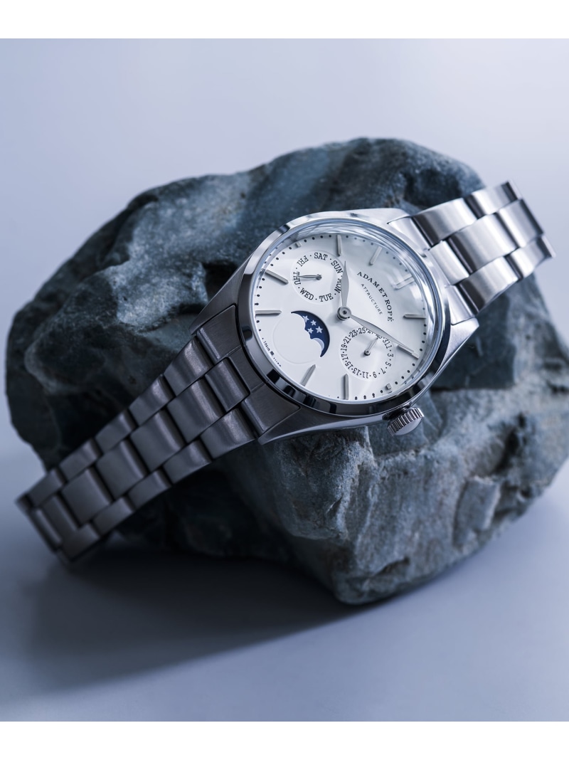 《別注》【VAGUE WATCH CO. for ADAM ET ROPE'】FLATBACK WRISTWATCH(DAY-DATE&MOONPHASE) ADAM ET ROPE' HOMME アダムエロペ アクセサリー・腕時計 腕時計【送料無料】[ Fashion]
