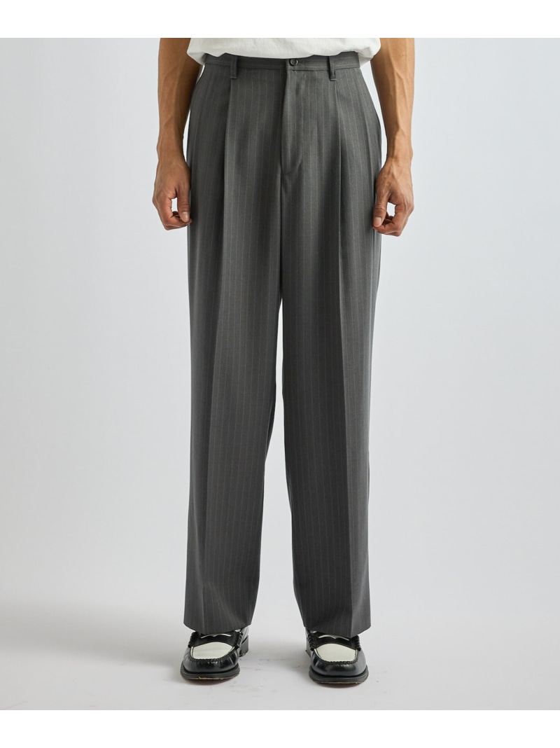 【SALE／30%OFF】George Herringbone Stripe Two Tuck Pant Saturdays NYC サタデーズ　ニューヨークシティ パンツ その他のパンツ グレー ブラック【RBA_E】【送料無料】[ Fashion]｜J&rsquo;aDoRe JUN ONLINE