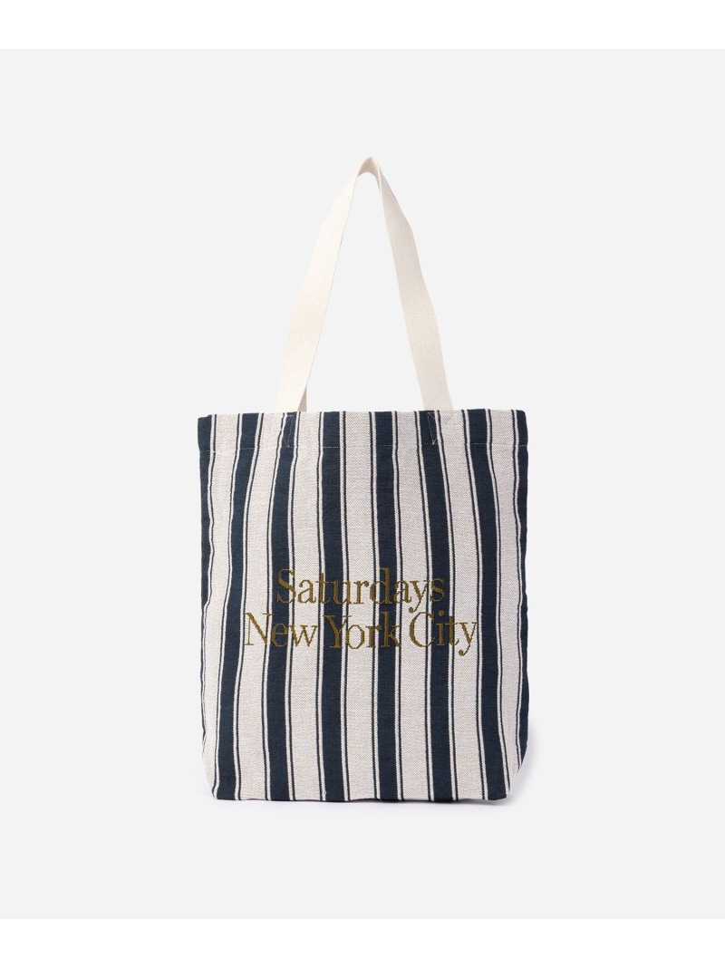 Miller Stripe Tote Bag Saturdays NYC サタデーズ ニューヨークシティ バッグ トートバッグ ブルー ワインレッド【送料無料】[ Fashion]