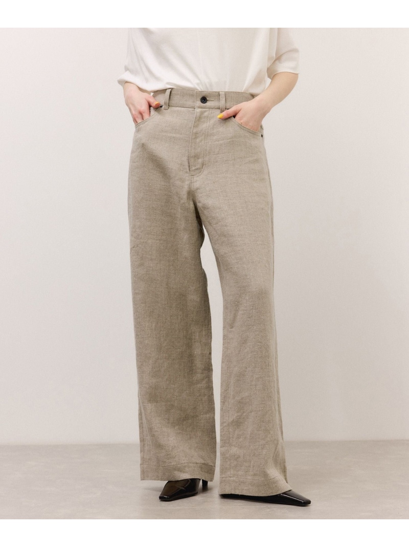 【SALE／40%OFF】リネン5隠しズボン下 ADAM ET ROPE\u0027 FEMME アダムエロペ ズボン下 余分の物のズボン下 ベージュ【RBA_E】【貨物輸送無料】[ Fashion]