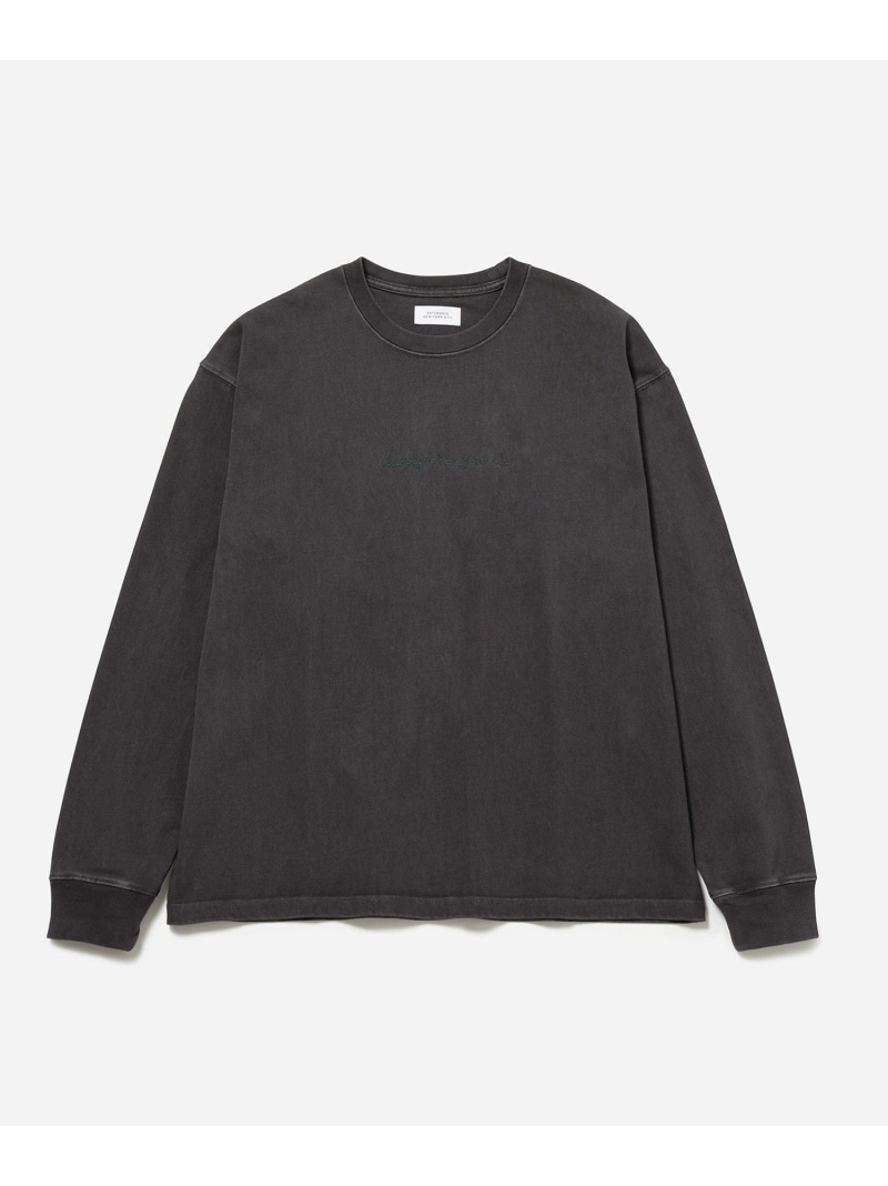HEAVY WEIGHT PIGMENT L/S TEE Saturdays NYC サタデーズ ニューヨークシティ トップス カットソー・Tシャツ グレー ブルー ブラック パープル【送料無料】[ Fashion]
