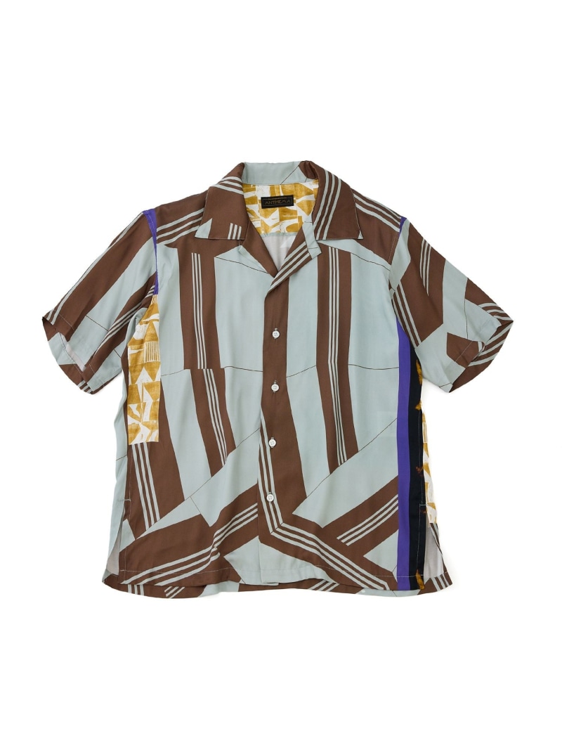 【ANTHEM A 】COLLAGE PRNT O/C SHIRTS M TO R アダムエロペ トップス シャツ・ブラウス【送料無料】[ Fashion]