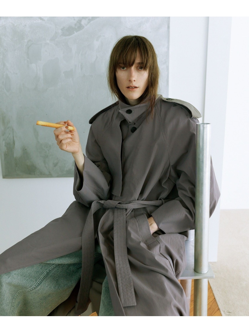 【SALE／60%OFF】【EMOELLE】タスランナイロントレンチコート ADAM ET ROPE\' FEMME アダムエロペ ジャケット・アウター トレンチコート ベージュ グレー【RBA_E】【送料無料】[ Fashion]｜J&rsquo;aDoRe JUN ONLINE