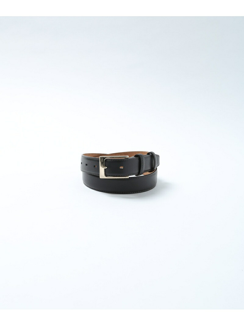 Slim size refined leather belt/Sustainable ADAM ET ROPE' HOMME アダムエロペ ファッション雑貨 ベルト ブラック ブラウン【送料無料】[ Fashion]