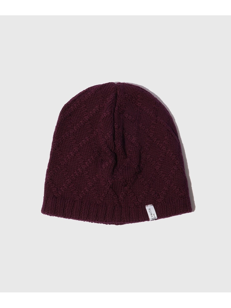 【SALE／50%OFF】【KIJIMA TAKAYUKI/キジマ タカユキ】COTTON REVERSIBLE BEANIE ADAM ET ROPE' HOMME アダムエロペ 帽子 ニット帽・ビーニー ブルー ブラック パープル【RBA_E】【送料無料】[ Fashion]