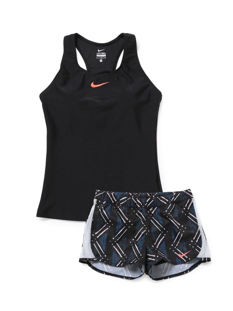 22新入荷 新品ナイキ Nike フィットネス水着2in1パンツセパレーツ柄ｌ 130円 水着セパレート Labelians Fr