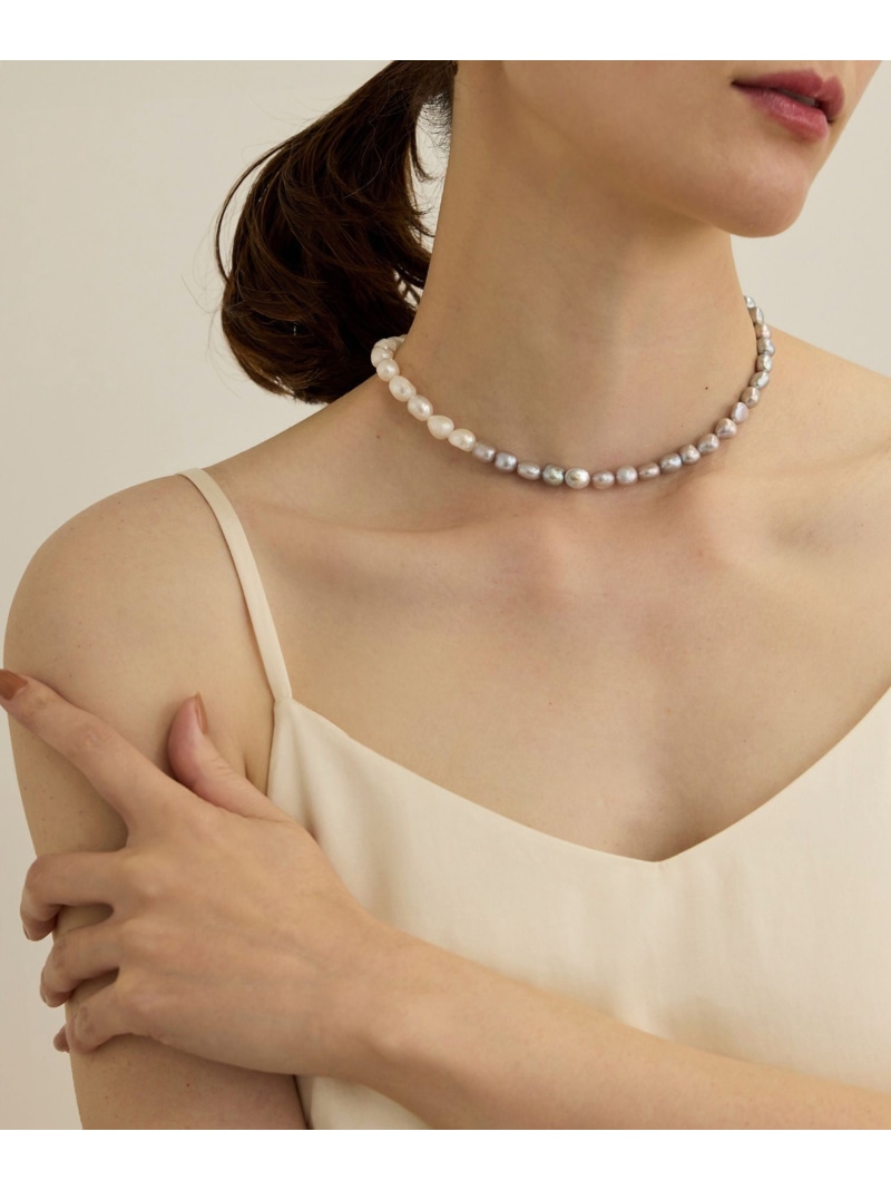 グラデーションパールショートネックレス ROPE' ロペ アクセサリー・腕時計 ネックレス ブルー【送料無料】[ Fashion]