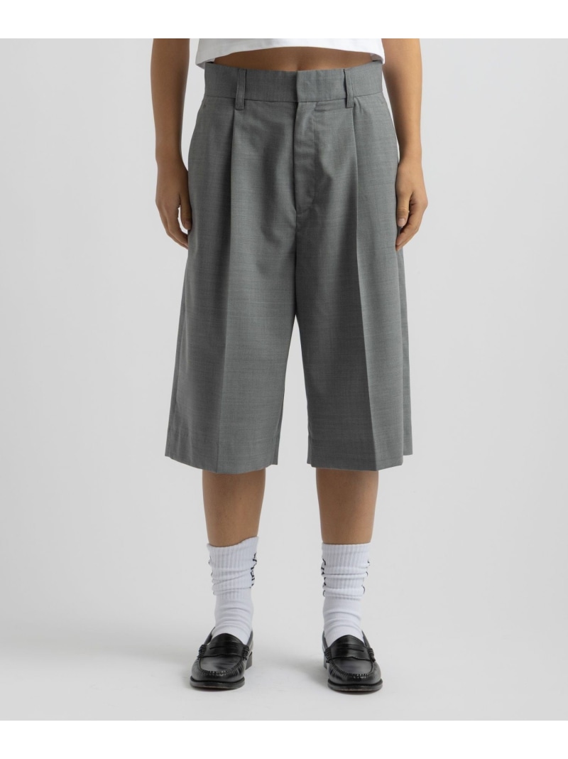 Kim Pleated Shorts ｜ WOMEN Saturdays NYC サタデーズ　ニューヨークシティ パンツ その他のパンツ ネイビー グレー【送料無料】[ Fashion]