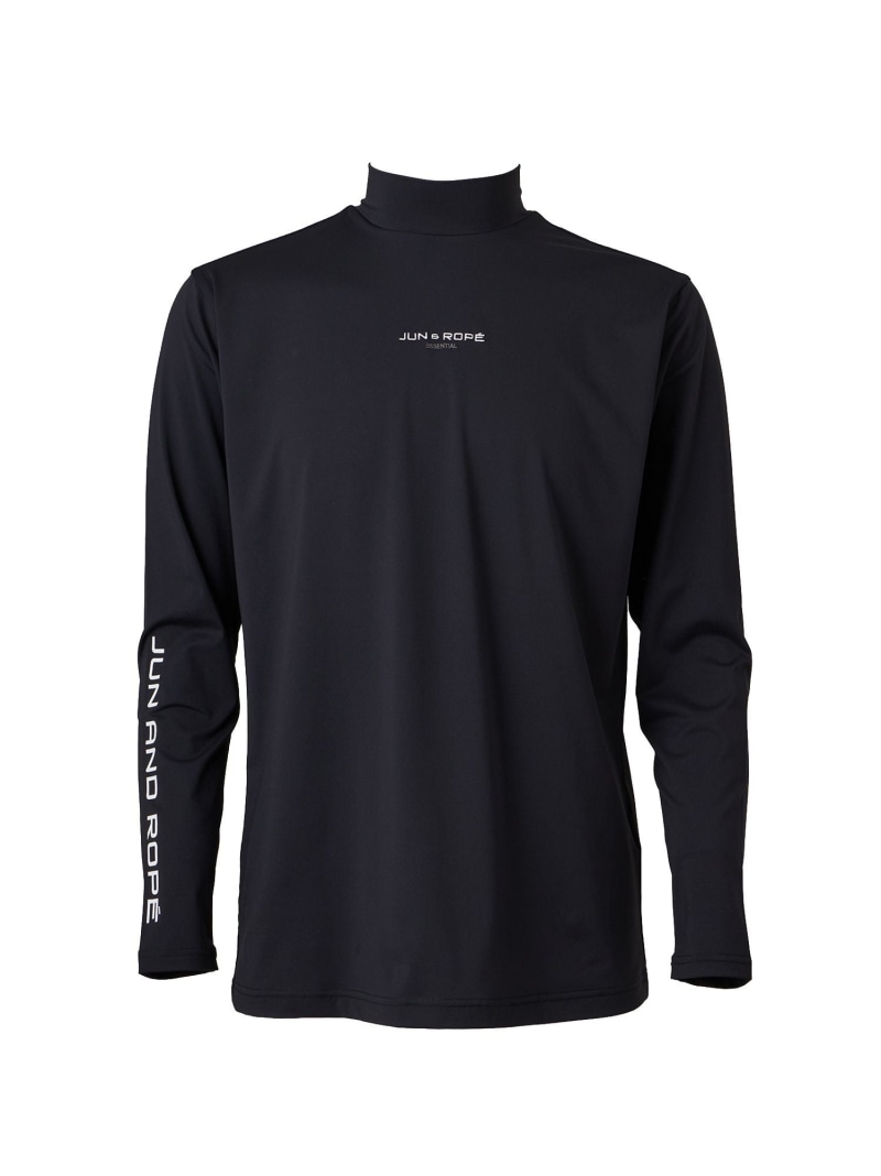 【ESSENTIAL】長袖モックネックシャツ/UV・吸水速乾 JUN&ROPE' ジュンアンドロペ トップス カットソー・Tシャツ ブラック ホワイト【送料無料】[ Fashion]｜J&rsquo;aDoRe JUN ONLINE