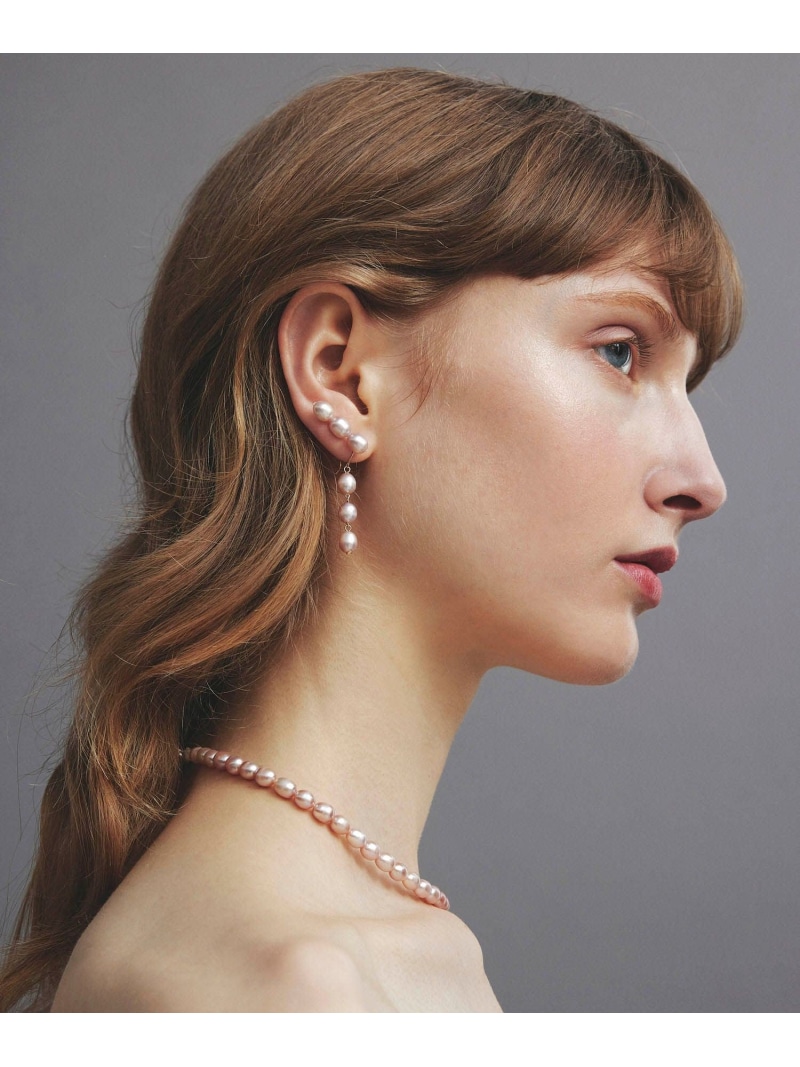 【WEB限定】【les bonbon (ル ボンボン)】cocoon pearl hook pierce PK ROPE' ロペ アクセサリー・腕時計 ピアス ピンク【送料無料】[ Fashion]