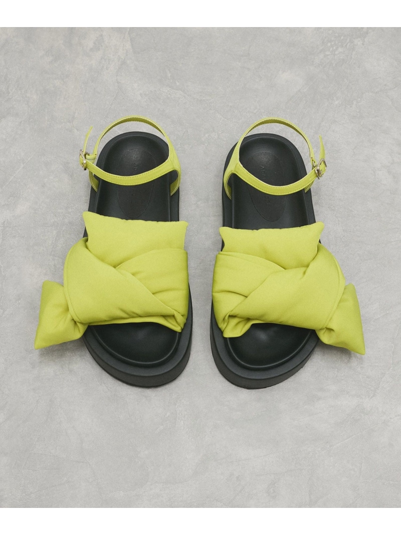 【SALE／30%OFF】【撥水】ノットデザインボリュームサンダル ADAM ET ROPE' FEMME アダムエロペ シューズ・靴 サンダル ブラック グリーン【RBA_E】【送料無料】[ Fashion]｜J&rsquo;aDoRe JUN ONLINE
