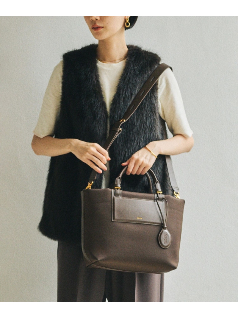【E'POR】BOAT BAG Medium/撥水・軽量・26AW新色 ROPE' ロペ バッグ ハンドバッグ ブラック ベージュ【先行予約】*【送料無料】[ Fashion]｜J&rsquo;aDoRe JUN ONLINE