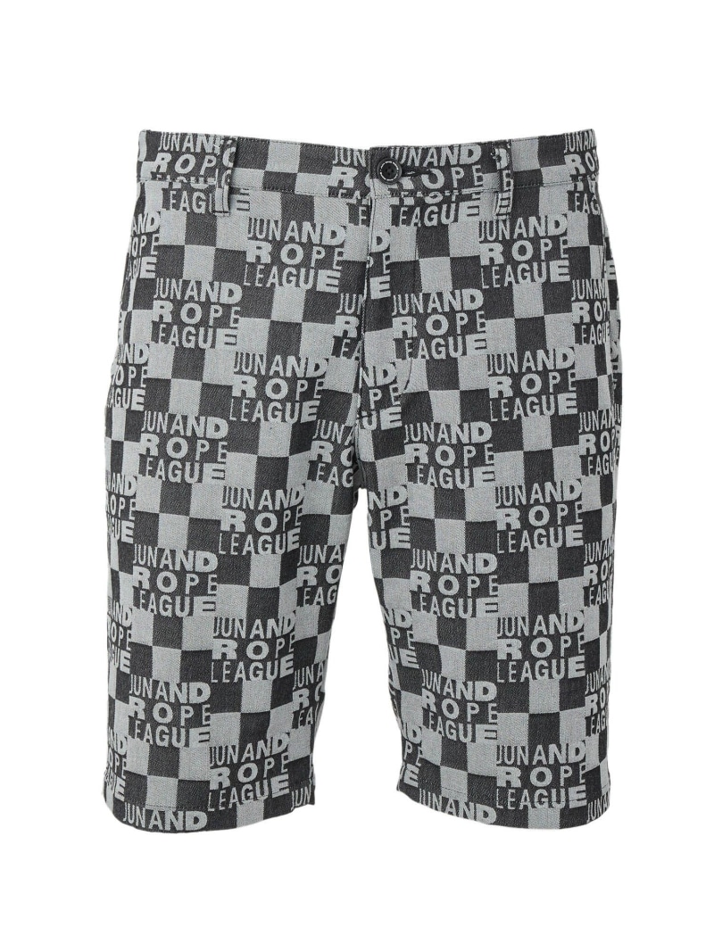 【吸水速乾】チェッカージャガードショートパンツ JUN&ROPE' ジュンアンドロペ パンツ その他のパンツ ブルー ブラック イエロー【送料無料】[ Fashion]