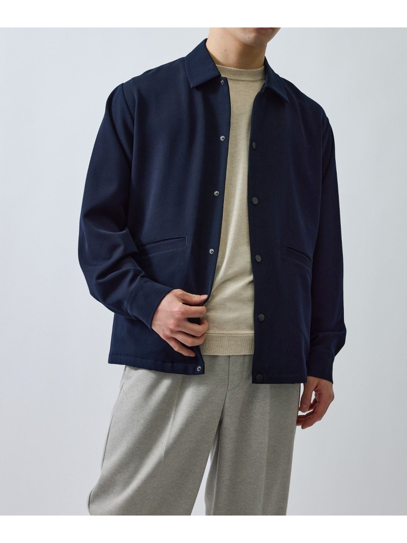 4WAYストレッチコーチジャケット LE CERCLE par rope' HOMME ジュン スタンダード ピックス ジャケット・アウター その他のジャケット・アウター ネイビー ベージュ【送料無料】[ Fashion]｜J&rsquo;aDoRe JUN ONLINE