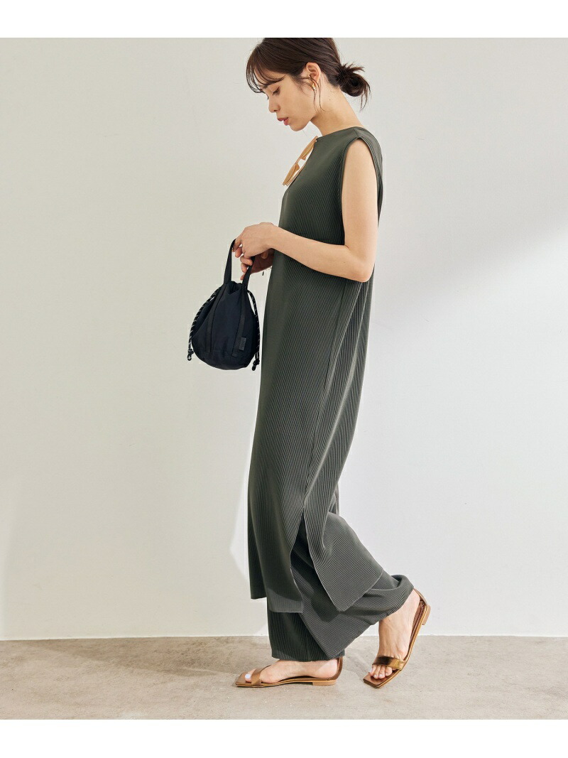 セット対応 ジャージプリーツワンピース Rope ロペ ワンピース ワンピースその他 グレー ベージュ 送料無料 Rakuten Fashion Andapt Com