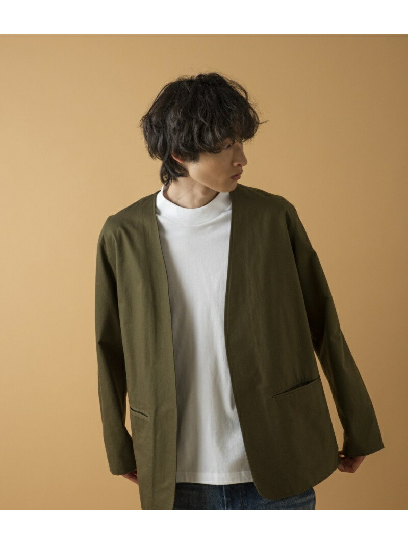 内祝い Sale 45 Off ヴィンテージツイル ルーズシルエット ノーカラージャケット Adam Et Rope アダムエロペ コート ジャケット ノーカラージャケット カーキ ブラック ベージュ Rba E Rakuten Fashion 正規店仕入れの Www Balloonylandkw Com