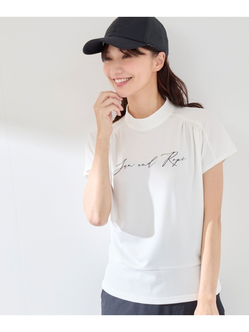 【SALE／40%OFF】【UV】【接触冷感】強撚スムースギャザープルオーバー JUN&ROPE' ジュンアンドロペ トップス カットソー・Tシャツ ベージュ ブラック ホワイト【RBA_E】【送料無料】[ Fashion]｜J&rsquo;aDoRe JUN ONLINE 9,636円