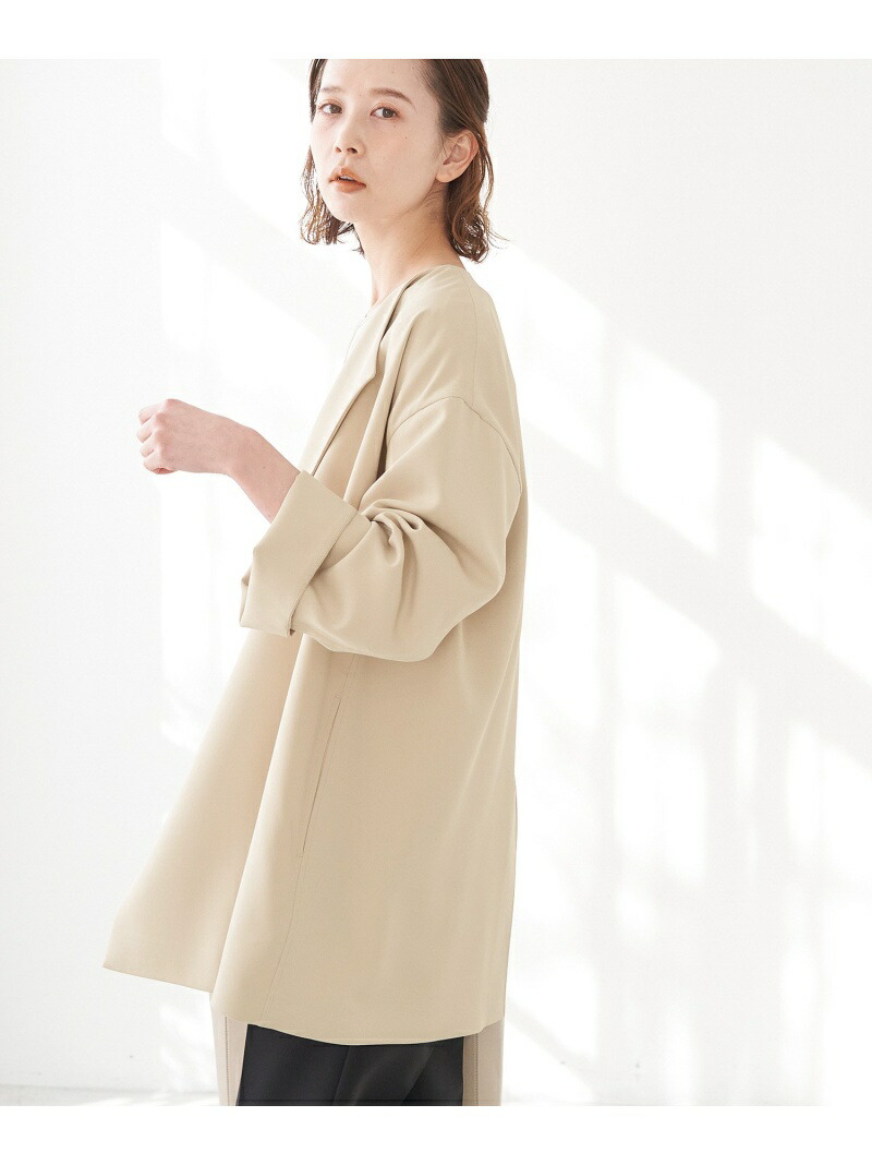 【非フッ素撥水・UVカット/ドライギャバノーカラーコート スプリングコート ROPE' PICNIC ロペピクニック ジャケット・アウター  その他のジャケット・アウター ベージュ グリーン ネイビー【送料無料】[Rakuten Fashion] J'aDoRe JUN ONLINE