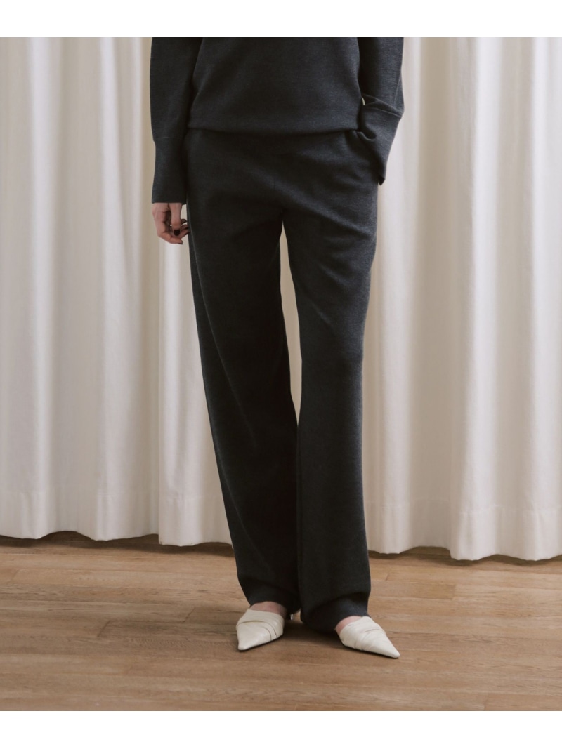 【SALE／40%OFF】【EMOELLE】ウールニットパンツ ADAM ET ROPE' FEMME アダムエロペ パンツ その他のパンツ ホワイト グレー【RBA_E】【送料無料】[ Fashion]｜J&rsquo;aDoRe JUN ONLINE