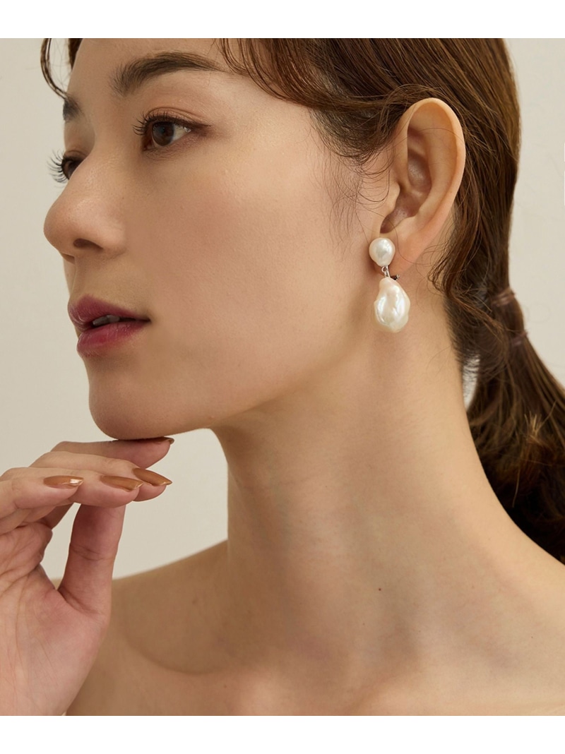 ビッグパールイヤリング ROPE\' ロペ アクセサリー・腕時計 イヤリング・イヤーカフ ホワイト【送料無料】[ Fashion]｜J&rsquo;aDoRe JUN ONLINE