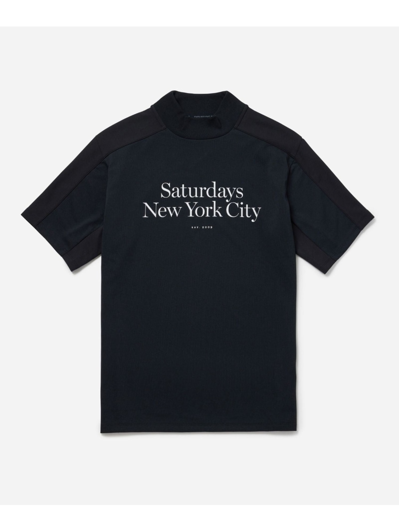 Classic Mock Neck Shirt S/S Saturdays Golf サタデーズ　ニューヨークシティ トップス カットソー・Tシャツ ブラック ホワイト【送料無料】[ Fashion]