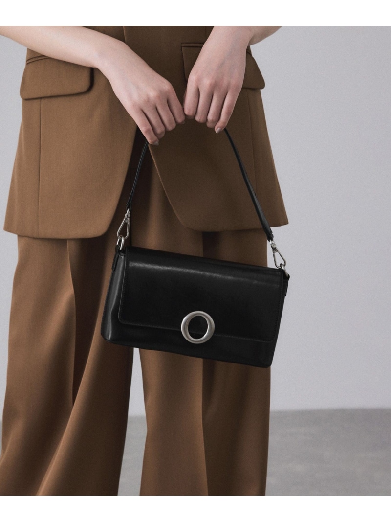 フラップミニ2WAYショルダーバッグ ADAM ET ROPE' FEMME アダムエロペ バッグ ショルダーバッグ ブラック カーキグリーン【送料無料】[ Fashion]