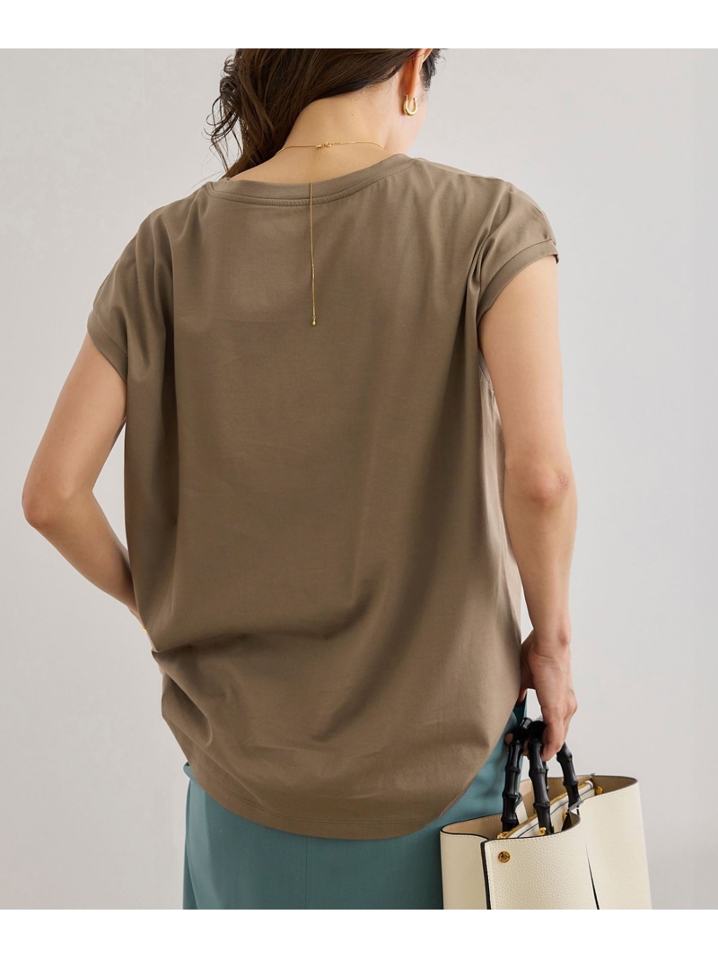 【SALE／30%OFF】【接触冷感・洗える・洗濯耐久あり】ノースリーブTEE ROPE' ロペ トップス カットソー・Tシャツ イエロー ブラウン【RBA_E】【送料無料】[ Fashion]