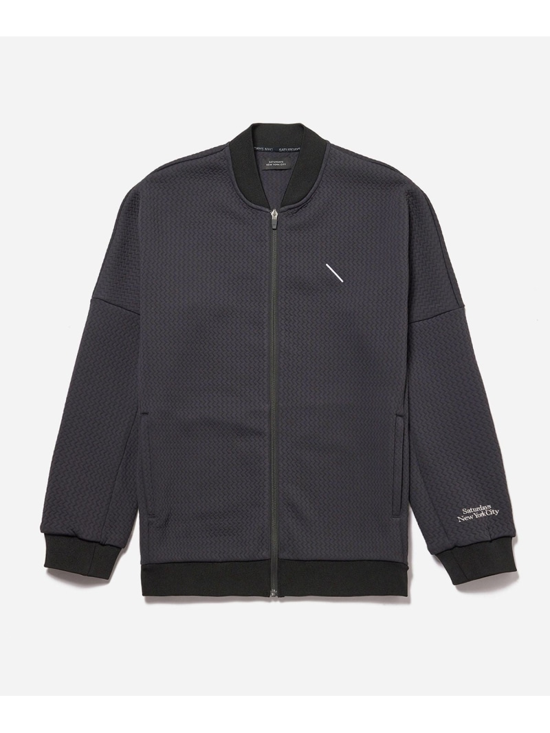 Quilt Jacquard Full Zip Jacket Saturdays Golf サタデーズ　ニューヨークシティ ジャケット・アウター その他のジャケット・アウター カーキグリーン ブラック ホワイト【送料無料】[ Fashion]