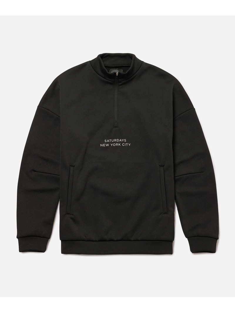 Gotham Chest Fleece Half Zip Pull Over Saturdays Golf サタデーズ ニューヨーク州シティ トップス カットソー・プルオーバー ベージュ 黒いこと【貨物輸送無料】[ Fashion]