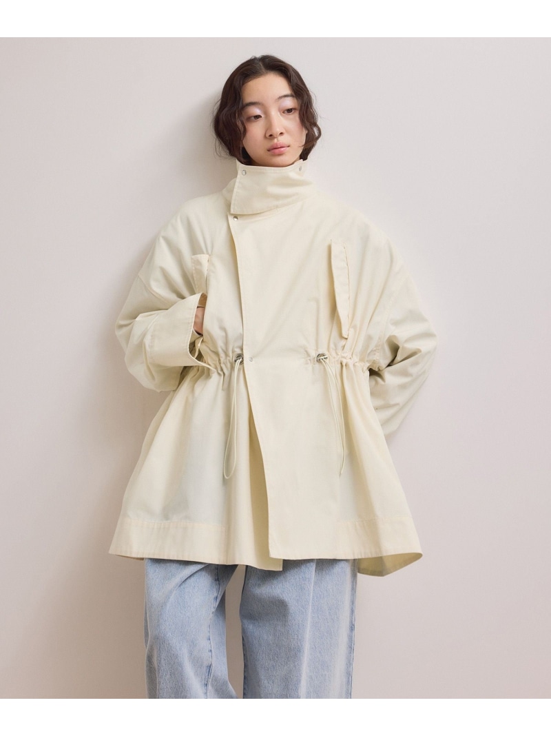 【WEB限定】・【サステナブル】スタンドカラーハーフモッズコート ADAM ET ROPE' FEMME アダムエロペ ジャケット・アウター モッズコート ホワイト ブラック ブラウン【送料無料】[ Fashion]