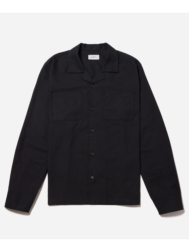 【SALE／60%OFF】MARCO WOOL LS SHIRT Saturdays NYC サタデーズ　ニューヨークシティ トップス シャツ・ブラウス ブラック ブルー ベージュ【RBA_E】【送料無料】[ Fashion]