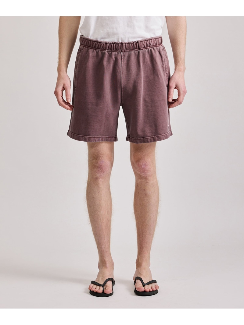 【SALE／30%OFF】Austin Pigment Dye Sweat Shorts Saturdays NYC サタデーズ ニューヨーク州シティ ズボン下 余分の物のズボン下 ぶどう酒赤いこと 黒いこと【RBA_E】【貨物輸送無料】[ Fashion]