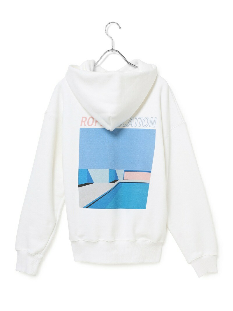 楽天市場 永井博 Rope Vacation Hoodie Rope ロペ カットソー パーカー ホワイト 送料無料 Rakuten Fashion J Adore Jun Online