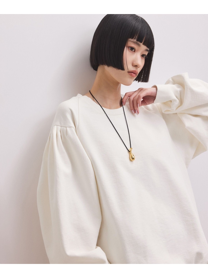 【SALE／40%OFF】【WEB限定】ボリュームスリーブスウェット ADAM ET ROPE' FEMME アダムエロペ トップス スウェット・トレーナー ベージュ ブラック ホワイト ピンク【RBA_E】【送料無料】[ Fashion]