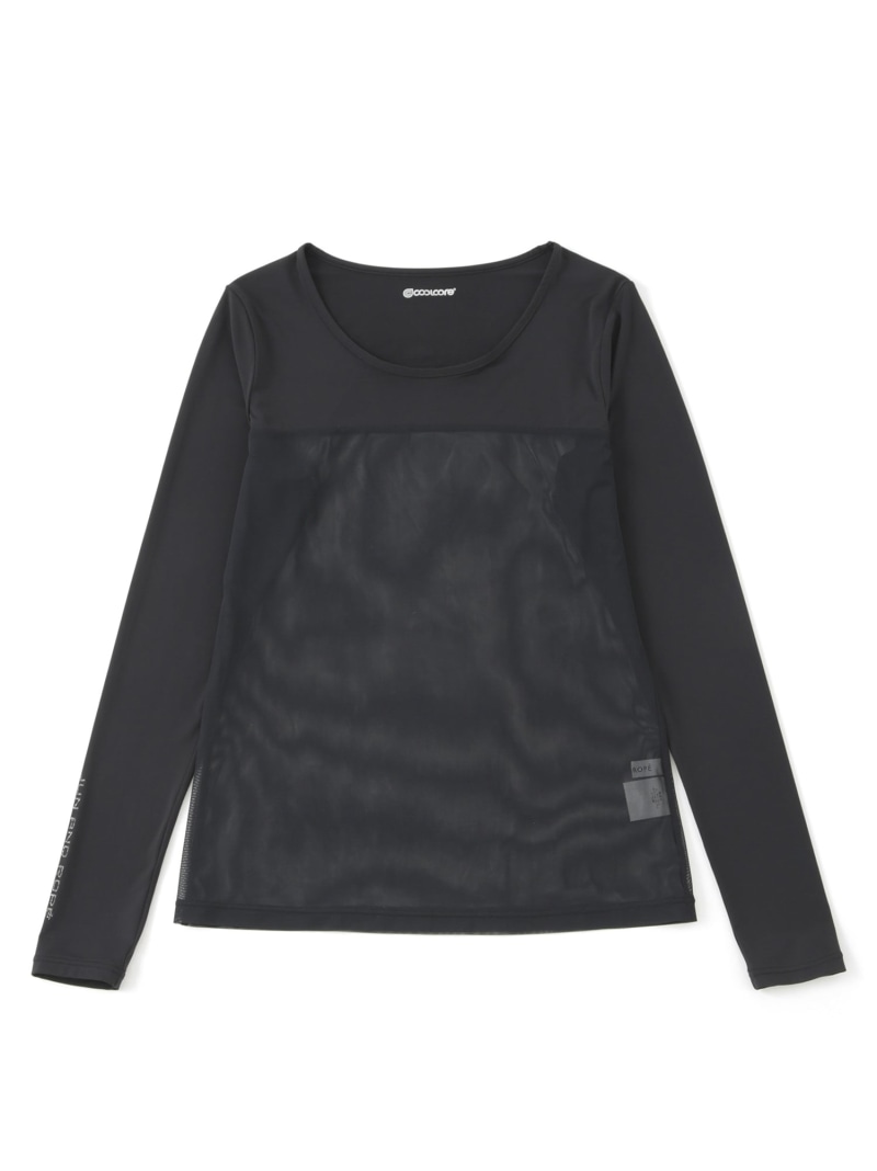 【UVカット】【速乾】クールコアUVメッシュ切替ラウンドプルオーバー JUN&ROPE' ジュンアンドロペ トップス カットソー・Tシャツ ホワイト ブラック ネイビー【送料無料】[ Fashion]