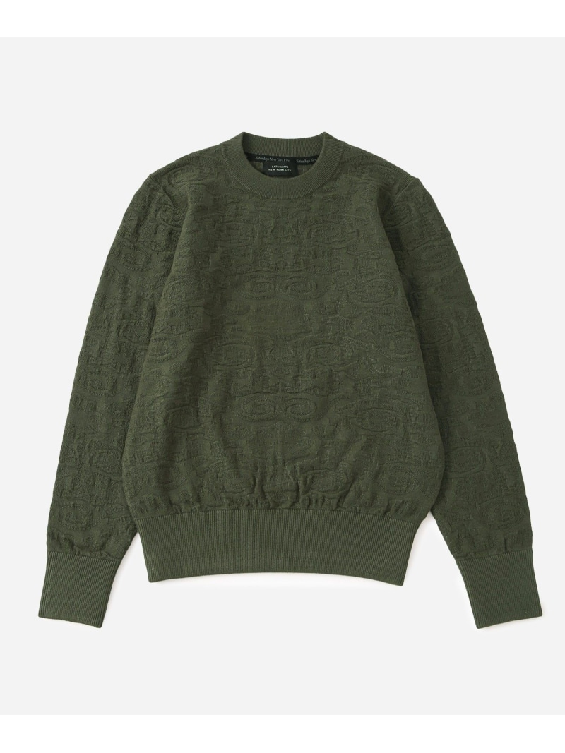 Women's Jacquard Knit Saturdays Golf サタデーズ　ニューヨークシティ トップス ニット パープル グリーン【送料無料】[ Fashion]